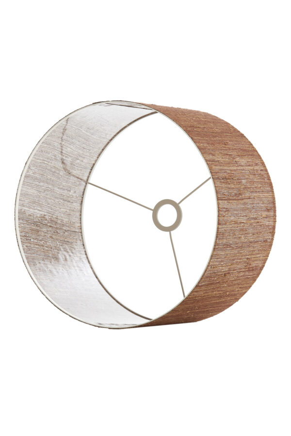 Bruine stoffen cilindervormige lampenkap Light & Living Omis - Ø 40 cm - Image 6