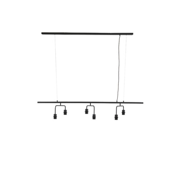 Moderne zwarte hanglamp met rail Light & Living Edisa - B 160 cm