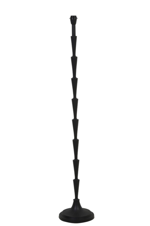Moderne lampenvoet zwart geribbeld Light & Living Butia - H 134,5 cm - Image 2