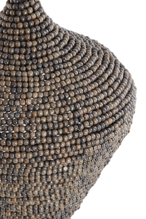 Aardetinten kralen hanglamp met natuurlijke look Light & Living Kalenga - Ø 36 cm - Image 3