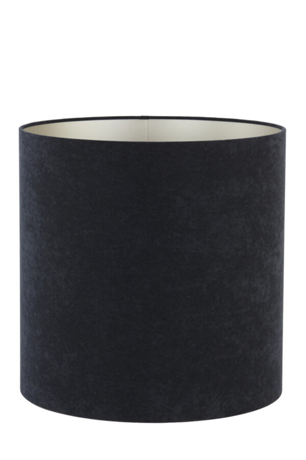 Originele zwarte cilindervormige lampenkap Light & Living Velours - Ø 45 cm - Image 2