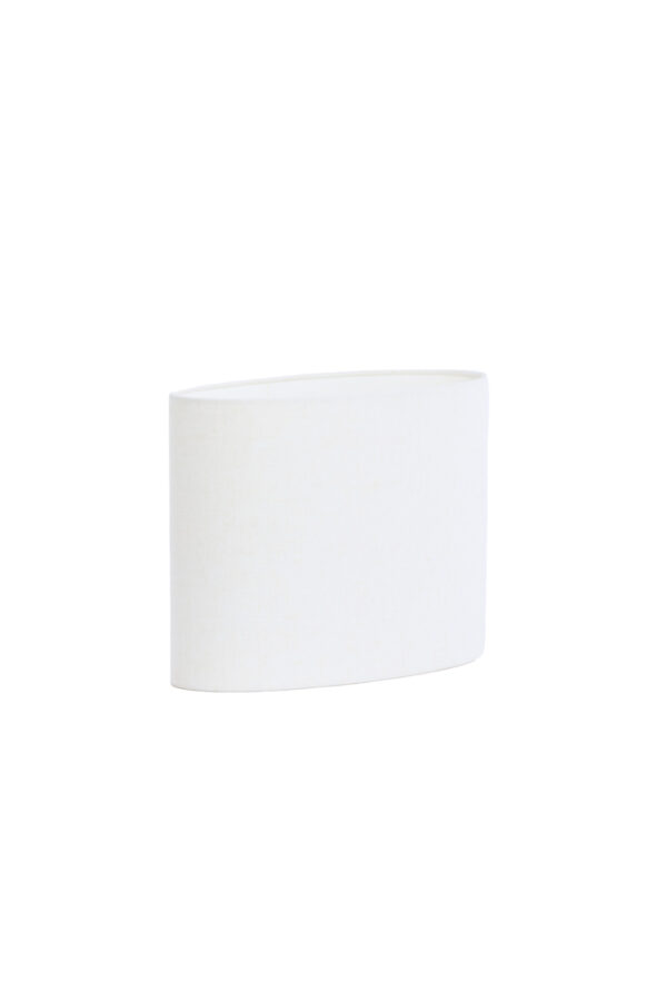 Witte stoffen lampenkap cilindrisch Light & Living Livigno - H 19 cm - Image 3