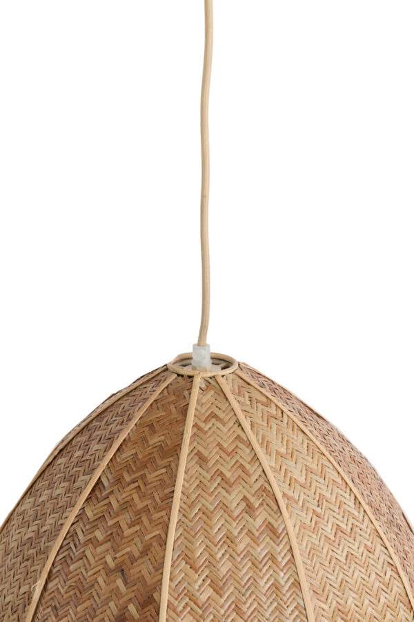 Eivormige rotan hanglamp naturel Light & Living Milatos - Ø 38 cm - Image 5