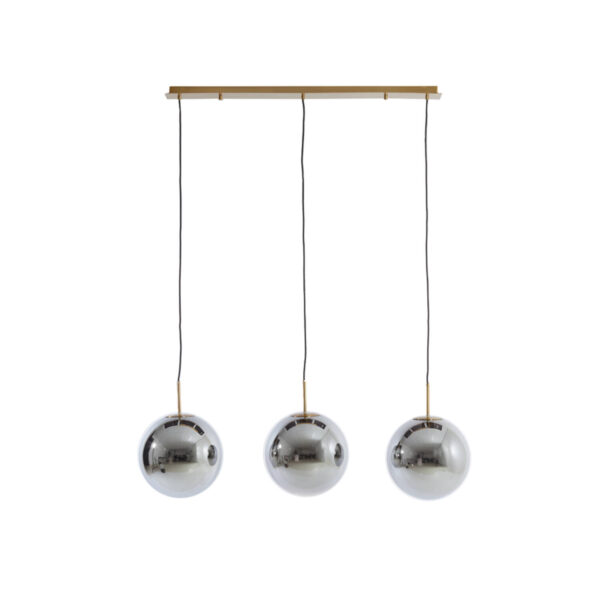 Zilverkleurige bolvormige hanglamp Light & Living Medina - B 120 cm