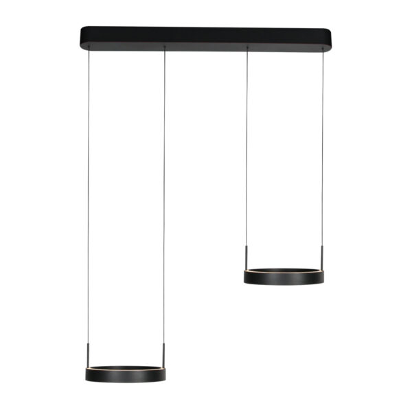 Zwarte design dubbele ring- eettafellamp Steinhauer Mykty - Image 2