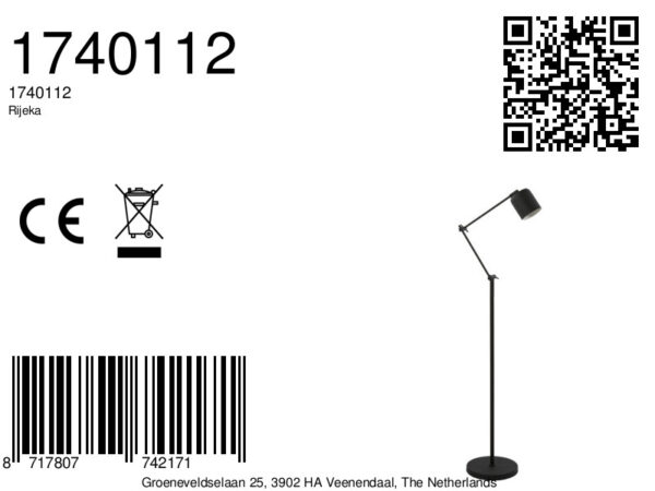 Zwarte vloerlamp verstelbaar Light & Living Rijeka - H 150 cm - Image 8