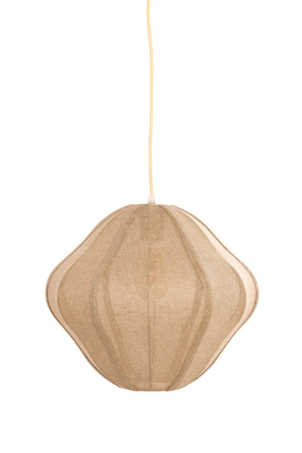 Beige ovale stoffen hanglamp Light & Living Sukau - Ø 38 cm - Image 2