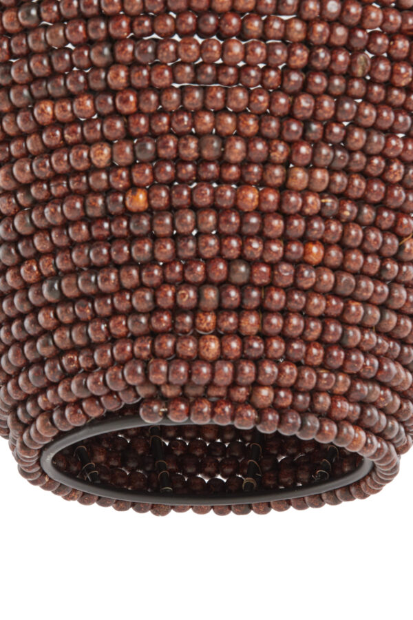 Bruine rotan hanglamp met kralen Light & Living Kalenga - Ø 28 cm - Image 5