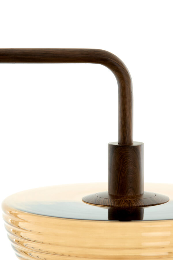 Vintage vloerlamp met amber glazen kap Light & Living Baylie - H 165 cm - Image 5