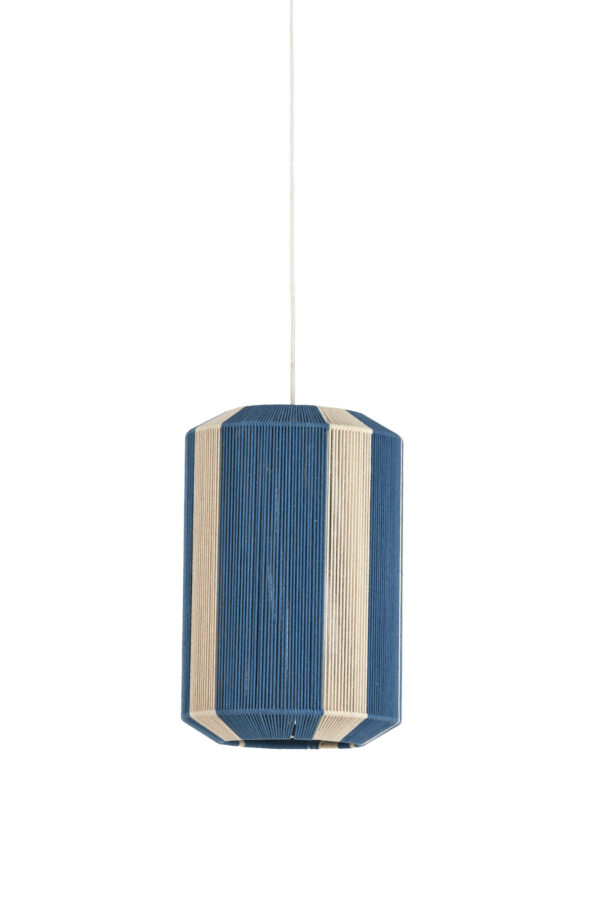 Blauw-witte hanglamp met gestreept patroon Light & Living Kozana - Ø 30 cm - Image 2