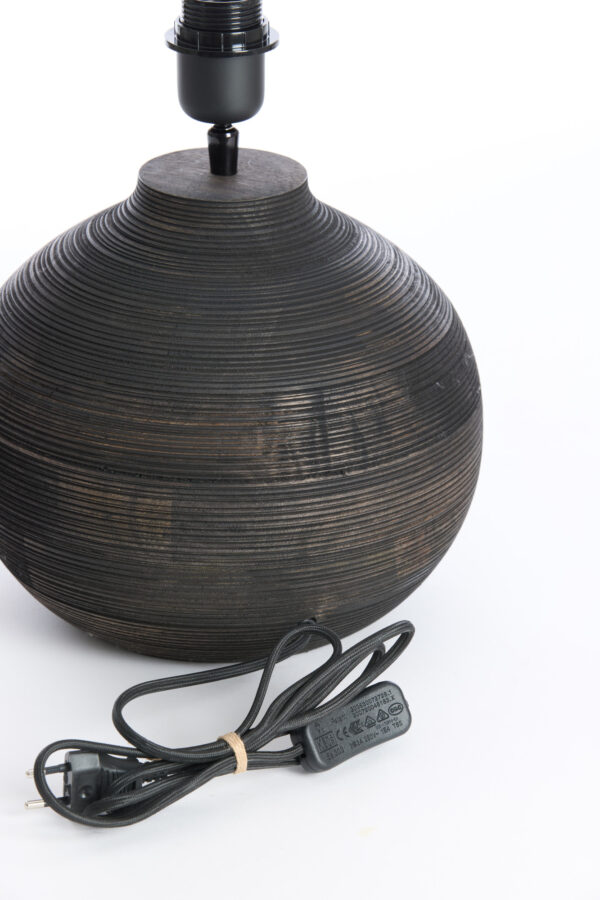 Donkere ronde lampenvoet Light & Living Khomai - H 31,5 cm - Image 4