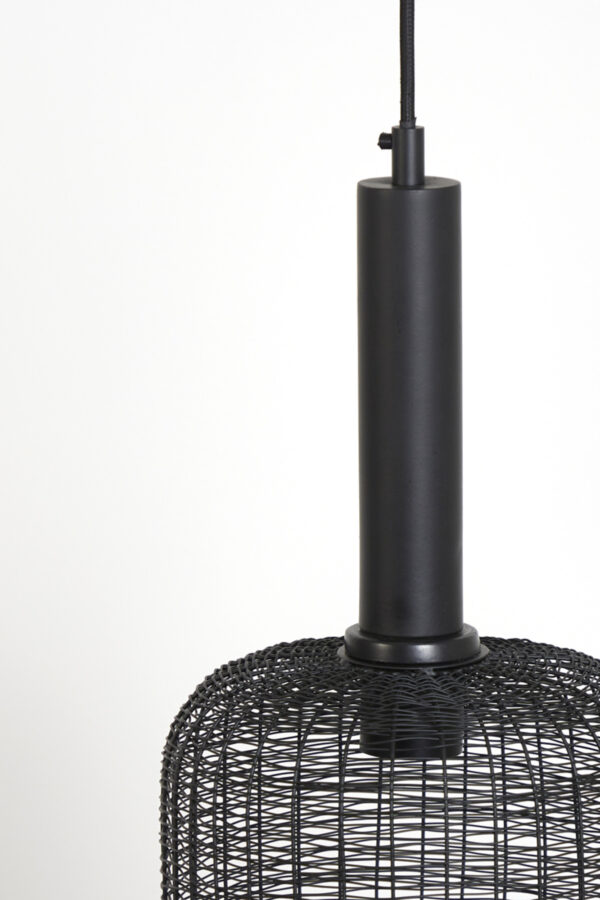 Cilindervormige zwarte draad hanglamp Light & Living Lekang - Ø 22 cm - Image 4