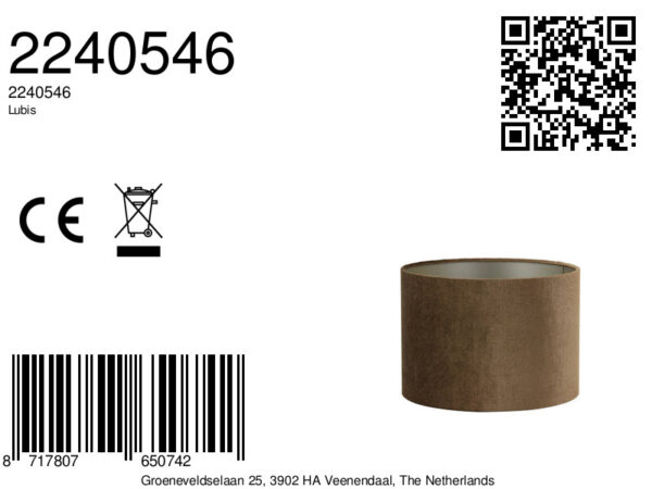 Bruine cilindervormige lampenkap voor sfeer Light & Living Lubis - Ø 40 cm - Image 8