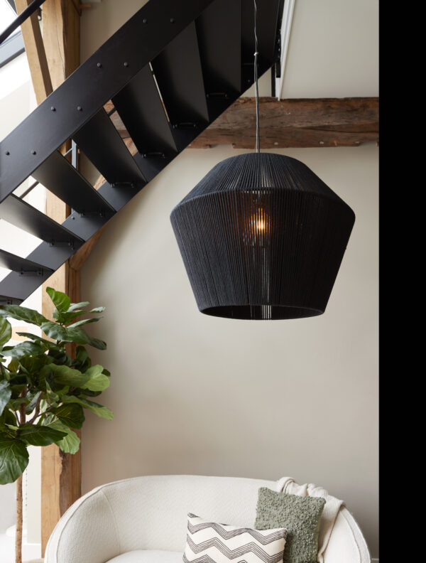 Zwarte hexagonale hanglamp Light & Living Agaro - Ø 71 cm - Image 4