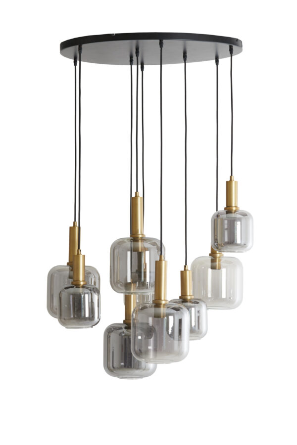 Glazen hanglamp met gouden details Light & Living Lekar - B 83,5 cm - Image 2