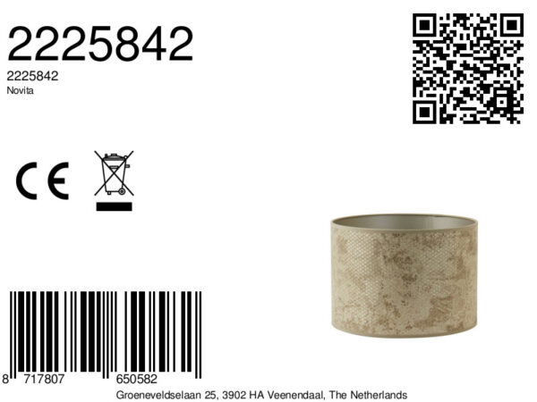 Lampenkap goud met patroon Light & Living Novita - Ø 25 cm - Image 8