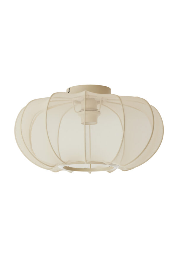 Plafondlamp beige met metalen frame Light & Living Plumalia – B 40 cm - Image 2