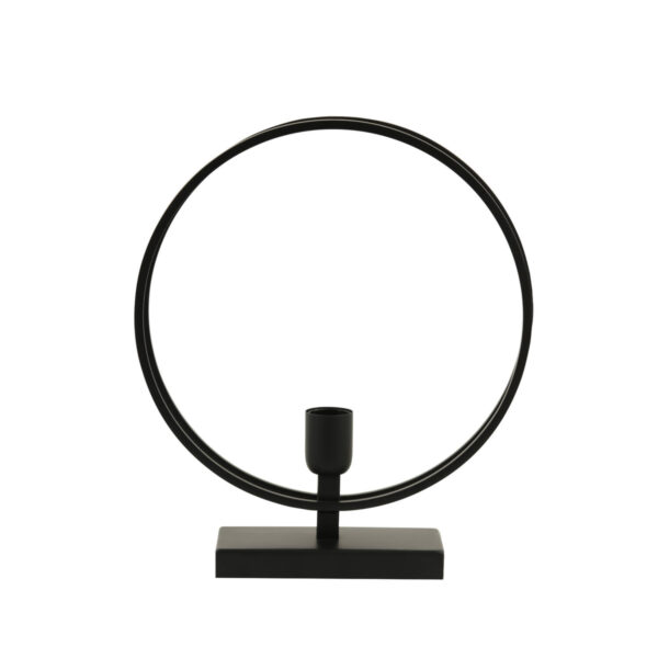 Zwarte metalen tafellamp Light & Living Rudra - H 40 cm