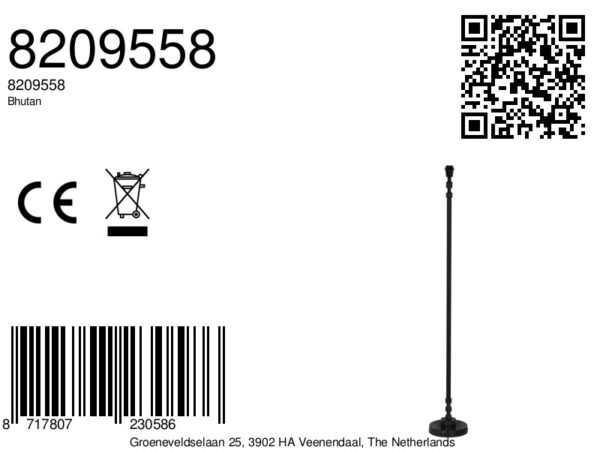 Zwarte lampenstandaard verstelbaar Light & Living Bhutan - H 145 cm - Image 6
