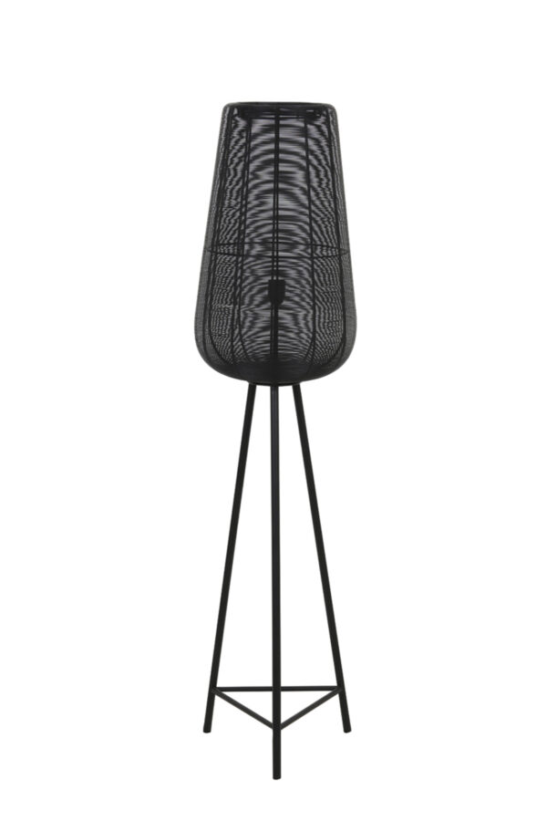 Zwarte metalen vloerlamp voor sfeerverlichting Light & Living Adeta – H 147 cm - Image 5