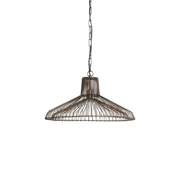 Zwarte industriële draad hanglamp Light & Living Kasper - Ø 65 cm