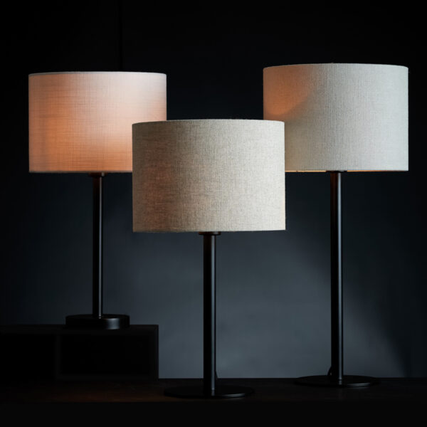 Beige gestofde lampenkap in cilindervorm Light & Living Livigno - Ø 25 cm - Image 3