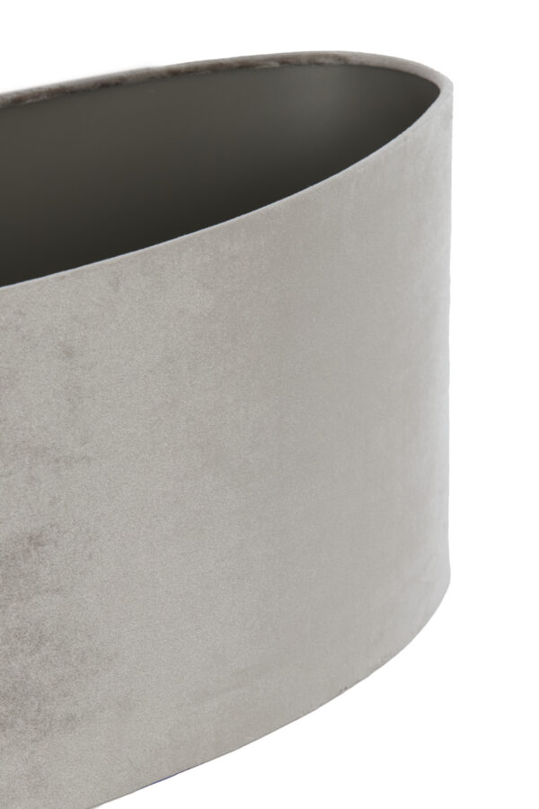 Cilindervormige taupe fluwelen lampenkap Light & Living Palata - H 19 cm - Image 6