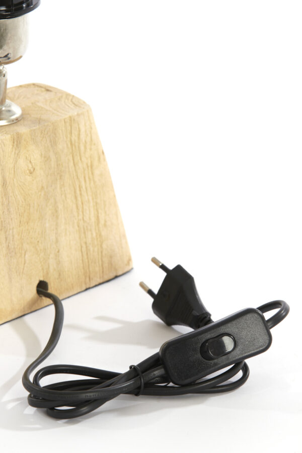 Houten lampenvoet met metalen fitting Light & Living Kardan - H 21 cm - Image 6
