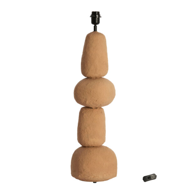 Bruine stenen lampvoet Light & Living Marree - H 72 cm