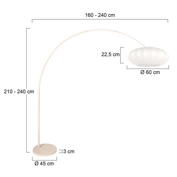 Design booglamp creme met witte kap Steinhauer Sparkled Light - Image 6