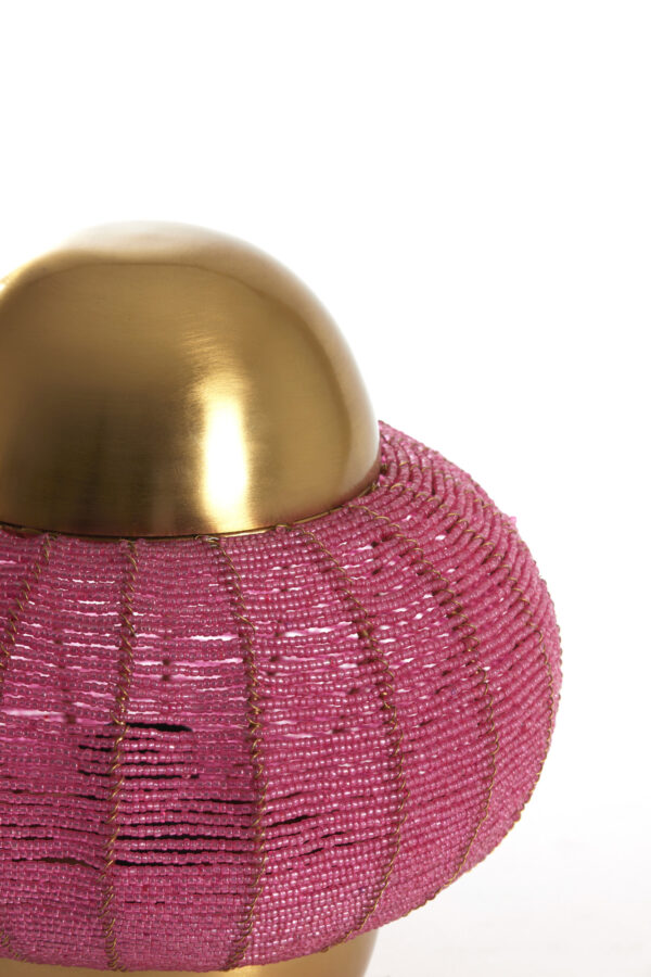 Roze tafellamp met gouden accenten Light & Living Cetara - H 33 cm - Image 3