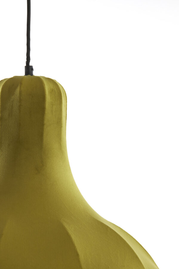 Groene fluwelen hanglamp met franjes Light & Living Mizia - Ø 60 cm - Image 5