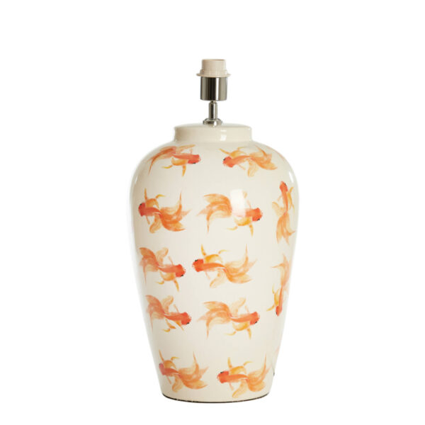 Keramische lampvoet met vissen Light & Living Fish - H 52 cm