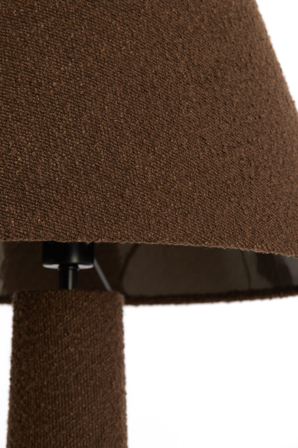Vintage bruine vloerlamp stof Light & Living Devia - H 168 cm - Image 6