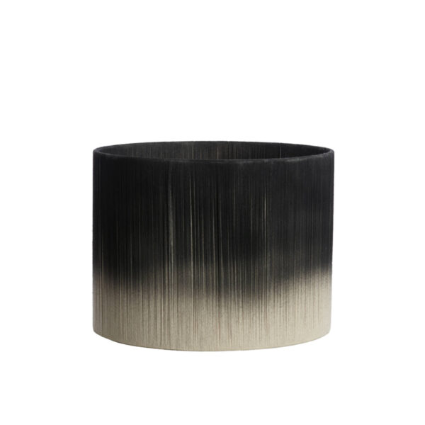 Zwart-grijze cilindrische lampenkap Light & Living Tossa - Ø 40 cm