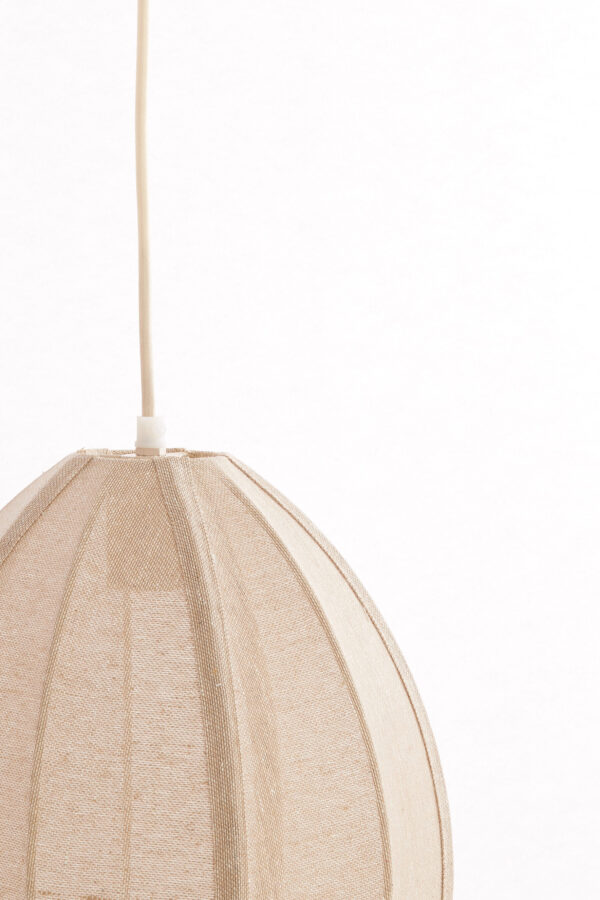 Beige stoffen hanglamp ovaal model Light & Living Milatos - Ø 28,5 cm - Image 6
