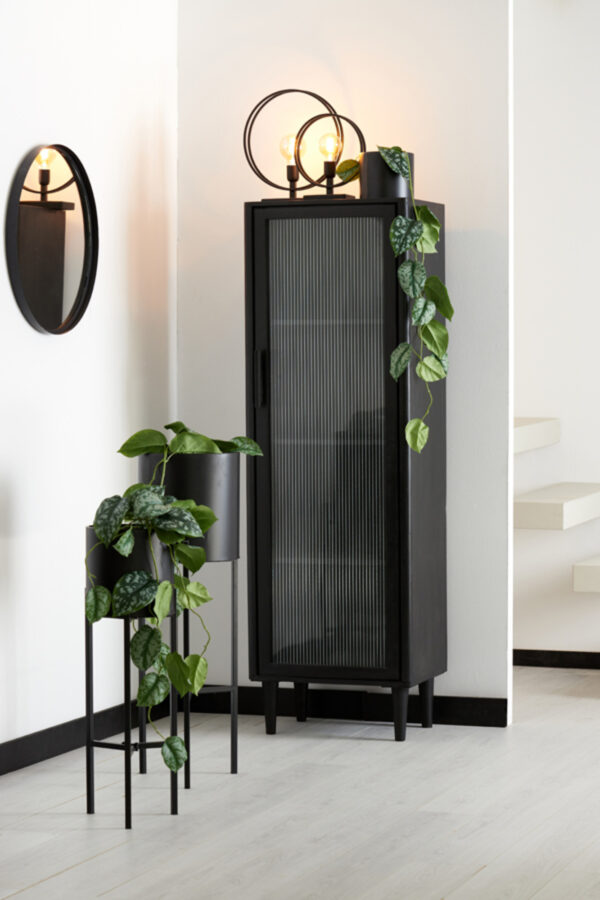 Zwarte metalen tafellamp Light & Living Rudra - H 40 cm - Image 4