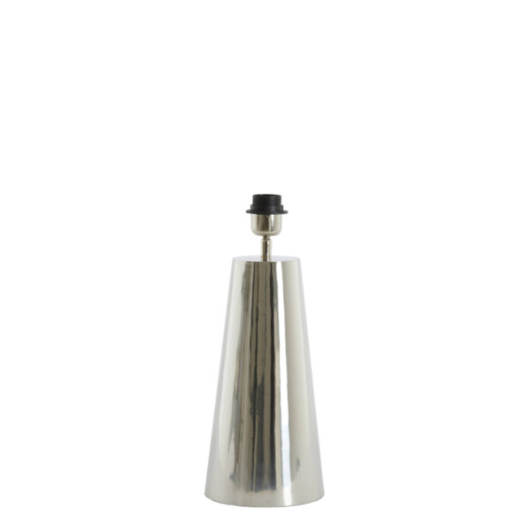 Zilveren conische lampenvoet Light & Living Yelos - H 35 cm