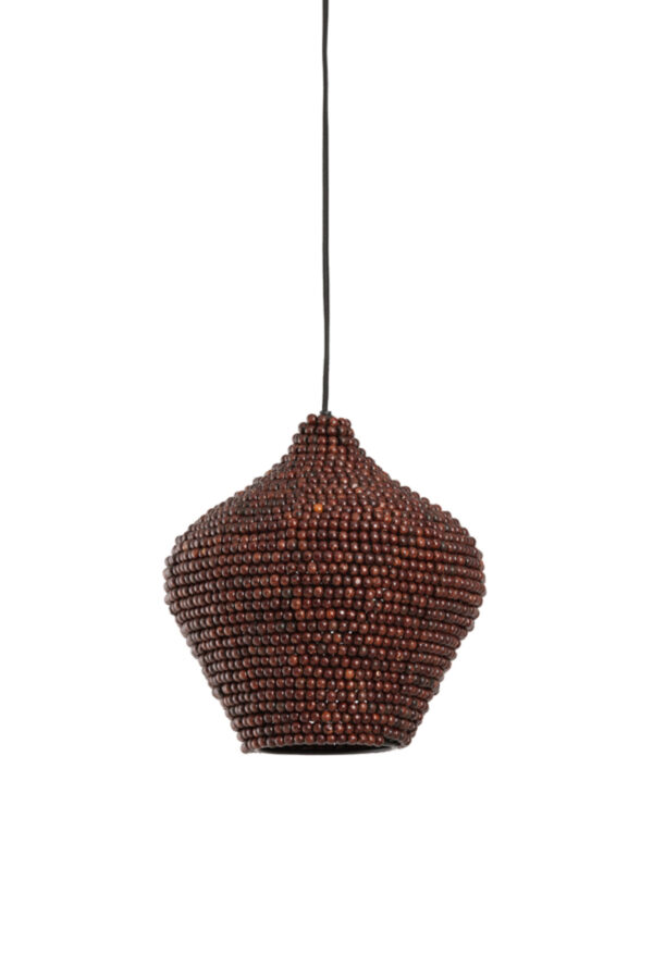 Bruine rotan hanglamp met kralen Light & Living Kalenga - Ø 28 cm - Image 2