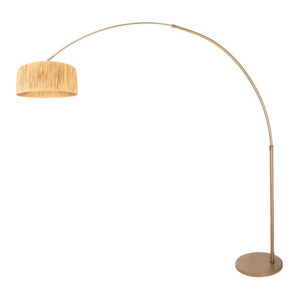 Klassieke bronze booglamp zeegras kap Steinhauer Sparkled Light - Image 2