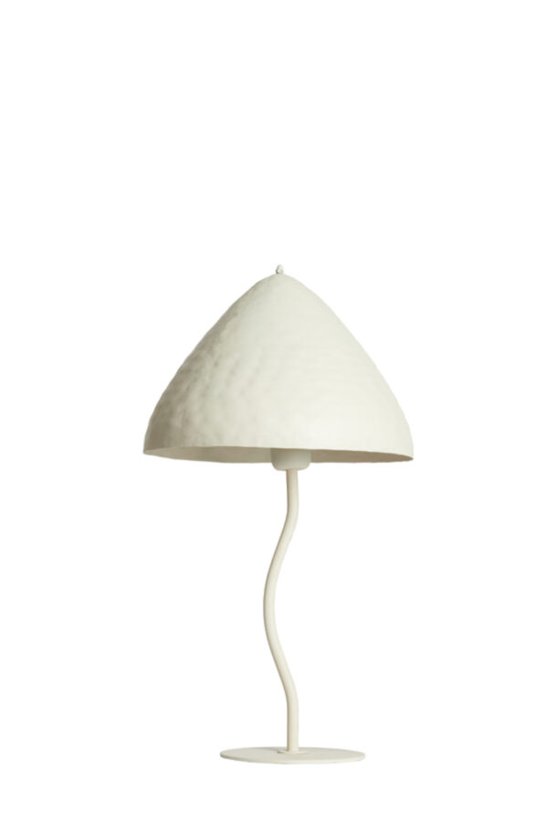 Witte japandi gebogen paddenstoel Light & Living Elimo - H 50 cm - Image 2