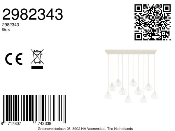 Set transparante glazen hanglampen Light & Living Bisho - B 120 cm - Image 7