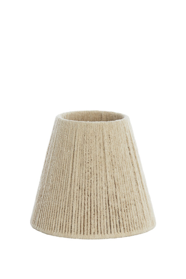 Crèmekleurige ribstof lampenkap Light & Living Medana - Ø 20 cm - Image 2