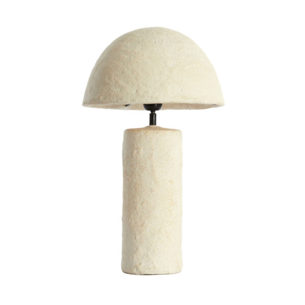Steenlook tafellamp beige Light & Living Qazu - H 48 cm
