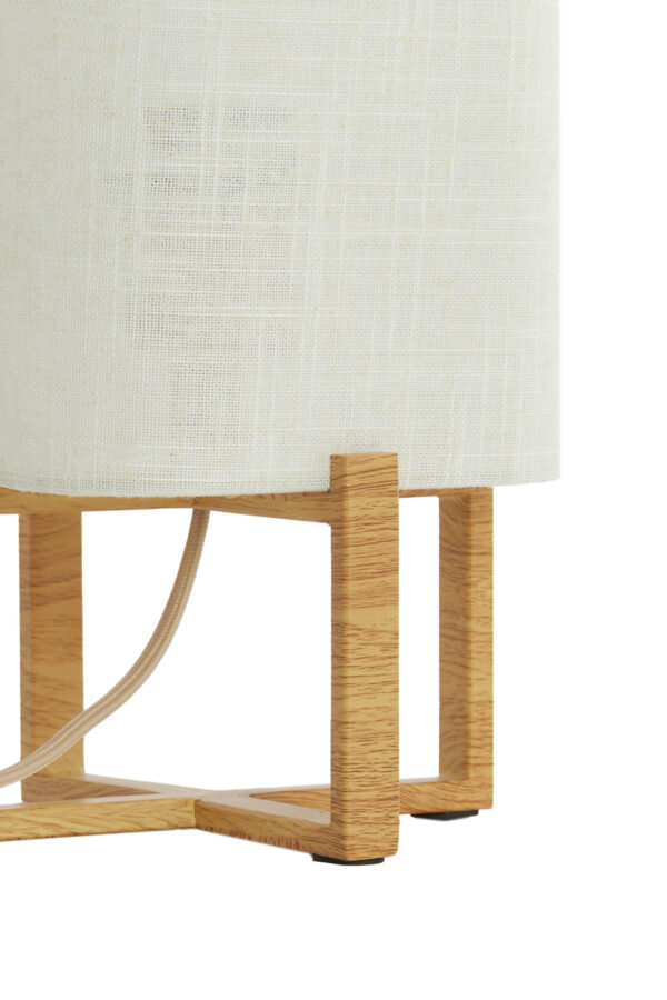Stoffen tafellamp rechthoekig wit Light & Living Wyn - H 39 cm - Image 6