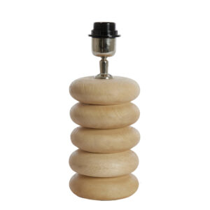 Houten lampvoet natuurlijk design Light & Living Budongo - H 21 cm