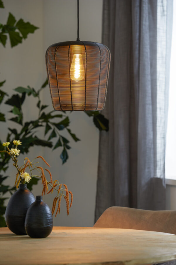 Zwarte draad hanglamp met elegant frame Light & Living Adeta - Ø 28 cm - Image 4