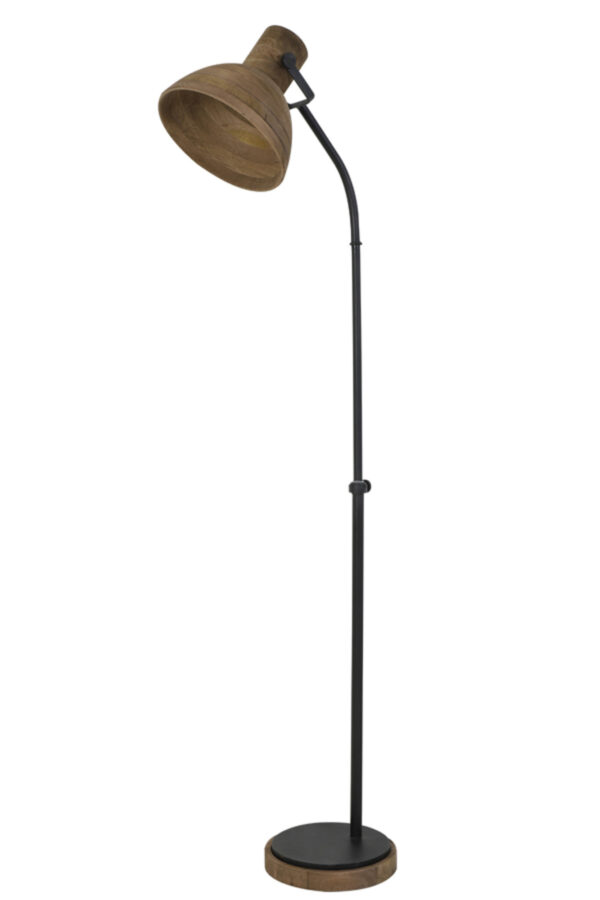 Industriële vloerlamp hout Light & Living Imbert - H 129 cm - Image 6