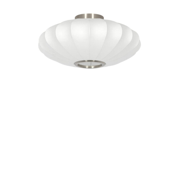 Plafondlamp ovaal met witte kap Light & Living Fay – B 40 cm