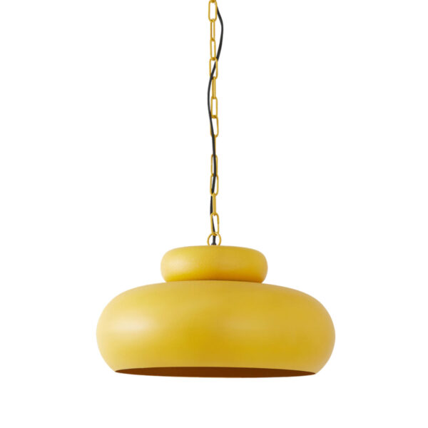 Retro gele hanglamp met speelse vorm Light & Living Neiva - Ø 46 cm
